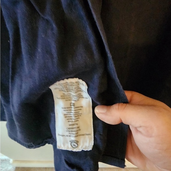 Carhartt FR Flame Resistant 294-20 Men's Size 4 XL Navy Blue LS Work Shirt - Picture 5 of 6